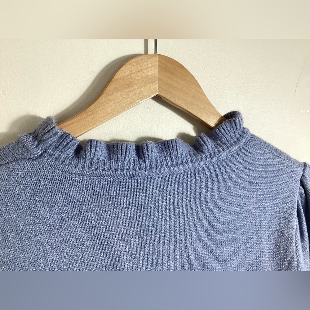 Philosophy Light Blue Ruffle Sweater - Picture 7 of 10